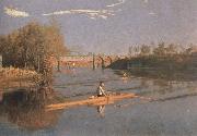 Thomas Eakins max schmitt in a single scull oil painting reproduction